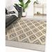 Ivory/Beige Rectangle 5' x 7' Area Rug - MALAKAI IVORY BORDER Area Rug By Bungalow Rose 60.0 x 0.08 in gray/green/orange/white/yellow | Wayfair