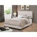 Red Barrel Studio® Rew Charcoal Bed Withhead Trim Upholstered/Polyester in White | 50 H x 76 W x 92 D in | Wayfair A4E16C828BD641F2B11589AD59714C03