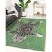 Black/Blue 60 x 0.08 in Area Rug - Willa Arlo™ Interiors Willeford Animal Print Green/Teal/Gray/Charcoal Area Rug | 60 W x 0.08 D in | Wayfair