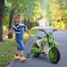 Aosom kids Dirt Bike Battery-Powered Ride-On Electric Motorcycle w/ Charging 12V Battery, Training Wheels in Green | 26.75 H x 20.25 W in | Wayfair