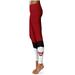 Women's Maroon Texas Woman's Pioneers Plus Size Color Block Yoga Leggings