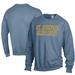 Men's ComfortWash Steel Blue St. Joseph's College Long Island Golden Eagles Stack Garment Dyed Crewneck Pullover Sweatshirt