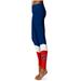 Women's Blue Columbus State Cougars Plus Size Color Block Yoga Leggings