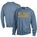 Men's ComfortWash Steel Blue North Carolina A&T Aggies Garment Dyed Fleece Crewneck Pullover Sweatshirt