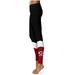 Women's Black Chicago Maroons Color Block Yoga Leggings