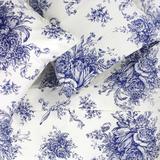 Toile Cotton Sheet Set, Navy by Melange Home in Navy (Size KING)