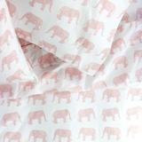 Elephant Cotton Sheet Set by Melange Home in Pink (Size QUEEN)