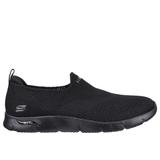 Skechers Women's Arch Fit Refine - Don't Go Slip-On Shoes | Size 7.0 Wide | Black | Textile/Synthetic | Vegan | Machine Washable