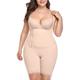 Women Full Body Shaper Tummy Control Seamless Slimming Shapewear Bodysuit Butt Lifter Slimmer Plus Size - beige - XL