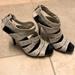 Michael Kors Shoes | Michael Kors Strappy Leather Heels Shoes | Color: Gray/Tan | Size: 8.5