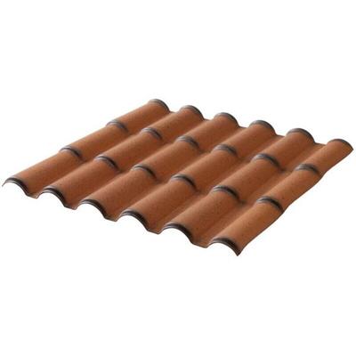 PVC-Dachplatte mit romanischem Ziegelprofil 201 cm x 108 cm - Farbe - Antik, Gesamtbreite der