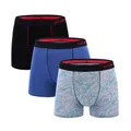 Lot de 3 caleçons en coton imprimé pour homme Boxer Sexy de marque sous-vêtements masculins