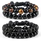 Bracelets perlés œil de tigre pour hommes et femmes pierre naturelle de lave Onyx perlé bracelets