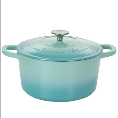 Crock-Pot Artisan 5 Quarts Enameled Cast Iron Dutch Oven Aqua