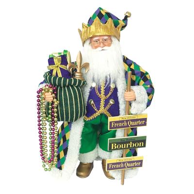 14" French Quarter Claus - Purple