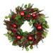 26" Eucalyptus Christmas Wreath with Red Berries