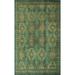 Balochi Clayton Green/Purple Rug - 6'4" x 10'1"