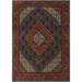 Fine Vintage Distressed Moneereh Navy/Rust Rug - 7'10" x 11'0"