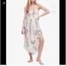 Free People Dresses | Free People Euc Flower Print Maxi Dress Size Xs | Color: Blue/Cream | Size: Xs