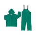 MCR Safety Dominator Series Jacket with Zipper Front and Bib Pants .42mm PVC/Poly/PVC Green 9X 3882X9