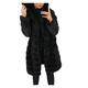 BUKINIE Womens Thick Warm Faux Fur Hooded Parka Long Overcoat Peacoat Winter Faux Shearling Shaggy Coats Jackets (Black,XX-Large)