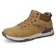 konhill Mens Winter Boots Warm Snow Boots Casual Walking Comfortable Soft Business Ankle Boots Outdoor Winter Shoes 6.5UK Light Brown