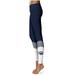 Women's Navy Nevada Wolf Pack Color Block Yoga Leggings