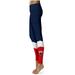 Women's Navy Howard Bison Plus Size Color Block Yoga Leggings