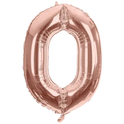 Folienballon 0, rosé, 86 cm Image