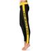 Women's Black/Gold Cal State Long Beach The Side Stripe Yoga Leggings