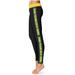 Women's Black/Green San Francisco Dons Side Stripe Yoga Leggings