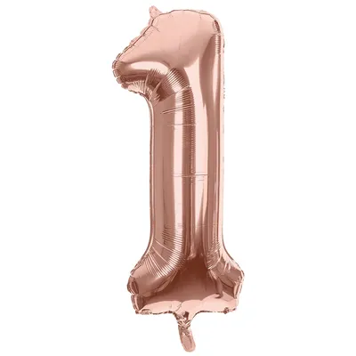 Folienballon 1, rosé, 86 cm