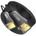 ATZEBE Fiber Optic HDMI Cable 50ft, Fiber HDMI Cable Supports 4K@60Hz, 4:4:4/4:2:2/4:2:0, HDR, Dolby Vision, HDCP2.2, ARC, 3D, High Speed 18Gbps, Slim and Flexible HDMI Fiber Optic Cable