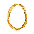 rainbow safety Women's Natural Baltic Amber Necklace for Women Authentic Amber Beads Jewelry (CA304)