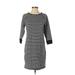 Gap Casual Dress - Shift: Gray Stripes Dresses - Women's Size X-Small