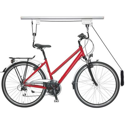 Relaxdays - Fahrradlift, bis 20 kg, Deckenlift mit Seilzug, für Garage & Keller, Fahrrad