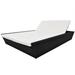 vidaXL Patio Lounge Bed with Cushion Poly Rattan Black - 78.7" x 54.5" x (11.8"-28.7")
