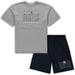 Men's Concepts Sport Heathered Gray/Navy New York Yankees Big & Tall T-Shirt Shorts Sleep Set