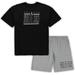 Men's Concepts Sport Black/Heathered Gray Chicago White Sox Big & Tall T-Shirt Shorts Sleep Set