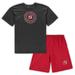 Men's Concepts Sport Red/Heathered Charcoal New Jersey Devils Big & Tall T-Shirt Shorts Sleep Set