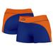 Women's Blue/Orange Coast Guard Academy Bears Plus Size Curve Side Shorts