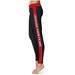 Women's Black/Cardinal Louisiana Ragin' Cajuns Side Stripe Yoga Leggings