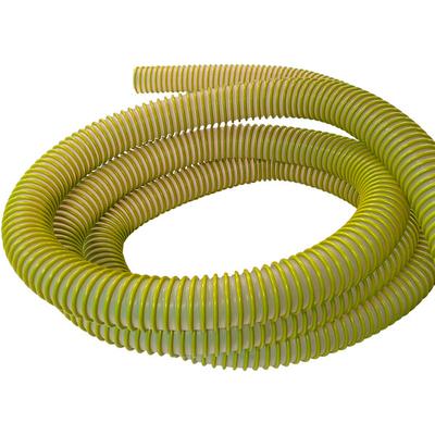 Delfin Industrial FH0041.50.20 20' Yellow Helix Conductive Food Grade Vacuum Hose