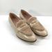 J. Crew Shoes | J. Crew Academy Leather Faux Fur Loafer Style K2691 Cream Almond Color Women 8 | Color: Cream | Size: 8