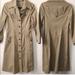 Madewell Dresses | Madewell Vintage Midi Button Front Khaki Utility Shirt Dress Sz Small/Medium | Color: Tan | Size: M