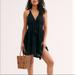 Free People Dresses | Free People Signorinia Ruched Tie Mini Dress | Color: Black | Size: Xs