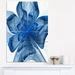 East Urban Home Blue Fractal Flower w/ Large Petals - Multipanel Floral Metal Wall Art Metal in Black | 36 H x 28 W x 1 D in | Wayfair