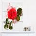 East Urban Home Red Rose w/ Green Petals - Multipanel Floral Metal Wall Art Metal | 36 H x 28 W x 1 D in | Wayfair D91C1683FD1E4BAF81916CA210AEF57F