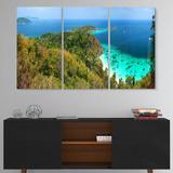 East Urban Home Similan Islands Paradise Bay - Multipanel Modern Seascape Metal Artwork Metal | 28 H x 36 W x 1 D in | Wayfair