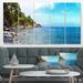 East Urban Home Wild Blue Beach Panorama View - Multipanel Extra Large Seashore Metal Wall Art Metal | 28 H x 60 W x 1 D in | Wayfair